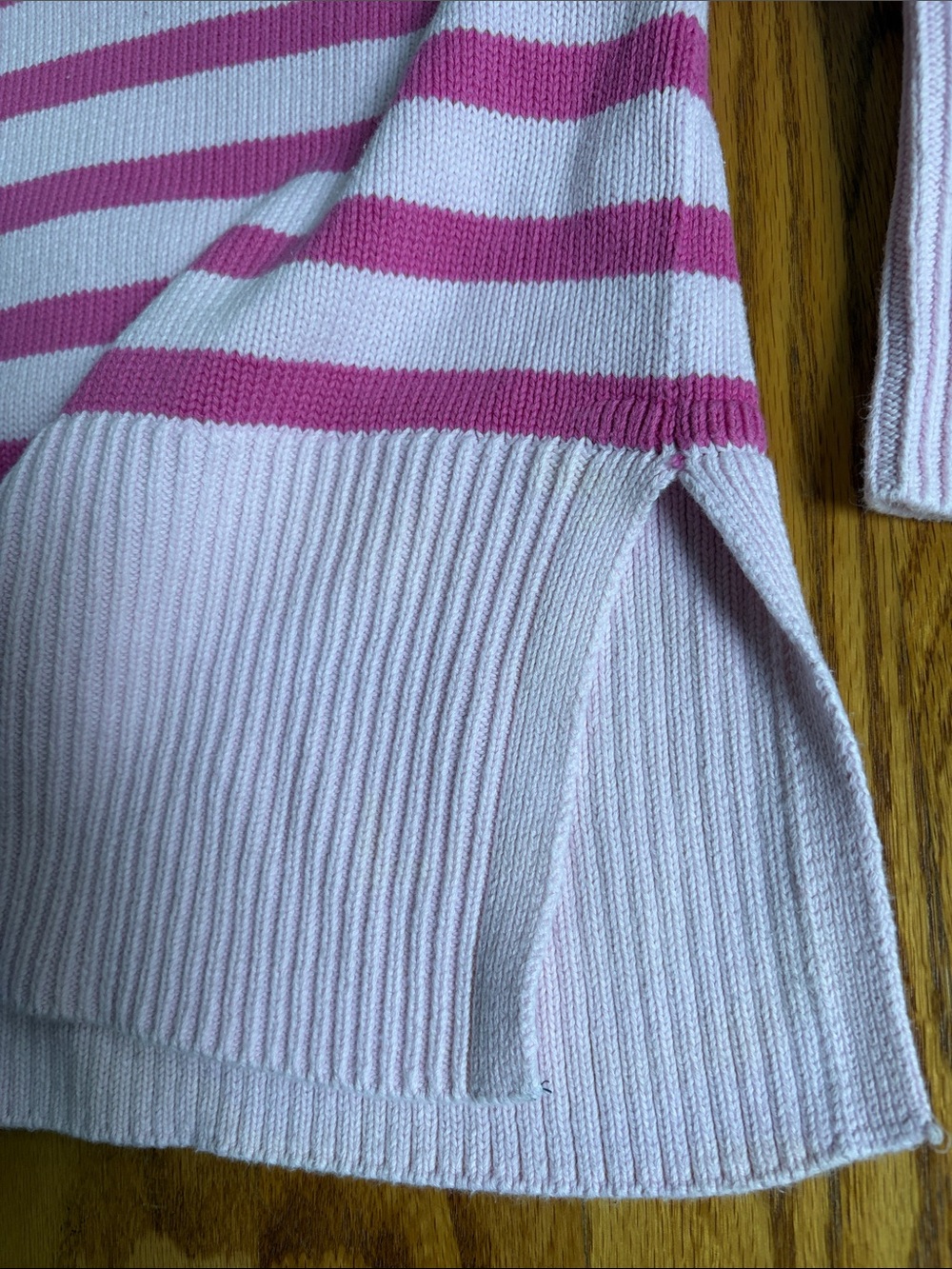 GAP Pink Striped Crewneck Sweater. XXL - Picture 7 of 9